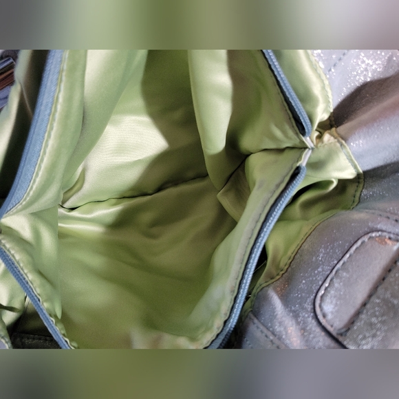 B. Makowsky Pale Grey Shimmer handbag - Picture 6 of 11